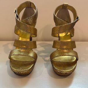 SALE!!! YSL Gold Strappy Women's Sandals